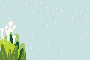 二十四节气雨水卡通banner