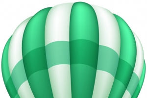 绿色热气球高清PNG透明漂浮元素设计素材免费下载