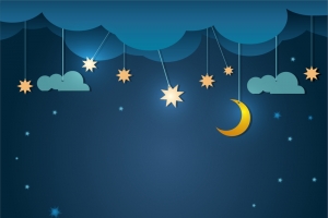 儿童夜晚童话背景