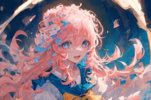 星空 女孩子 ai 动漫 4k壁纸
