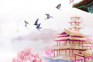 中国古风建筑海报