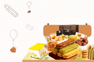 简约清新零食大促banner