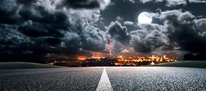 男士商务休闲包公路乌云气势背景banner