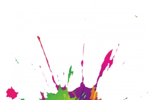 彩色喷溅颜料高清PNG透明墨迹笔触设计素材免费下载