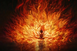 哪吒之魔童闹海火莲花 2880x1800高清壁纸免费下载