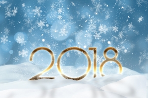 2018年新年快乐雪花6k壁纸