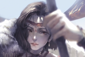 动漫少女插画5k壁纸