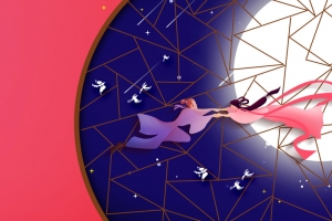 七夕牛郎织女背景图