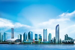 城市建筑PSD分层背景图