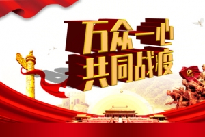 万众一心共同战疫绸缎抗击疫情