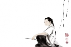 牧童骑黄牛手绘