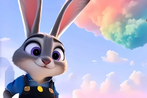 兔子朱迪与彩云4K剧照 3440x1440带鱼屏高清壁纸免费下载