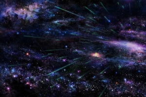 星空,樱花,星星,银河,3440x1440高清壁纸