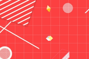秋季几何红色上新背景