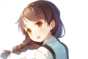 卡通立绘记东西女孩