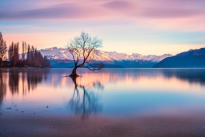 山河黄昏景色风景摄影平面广告