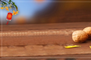 月饼简约褐色banner