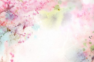 水彩桃花光斑背景