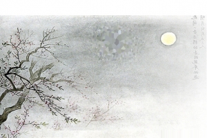 中秋风黑白色树枝图片
