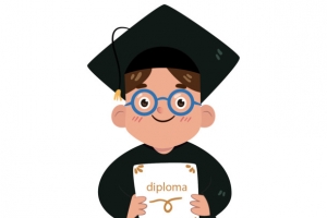 开心毕业的大学生