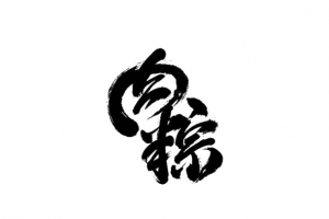黑色中国风肉粽艺术字