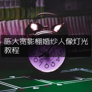 陈大宽影棚，专业婚纱人像灯光拍摄教程