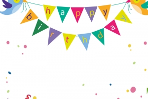 卡通儿童生日易拉宝