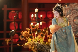 古风佳人美女何瑞贤3440x1440带鱼屏壁纸