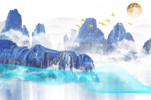 古风山纹纹理装饰元素图