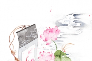 唯美古风手绘插画