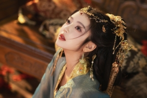 何瑞贤 古风美女3440x1440带鱼屏壁纸