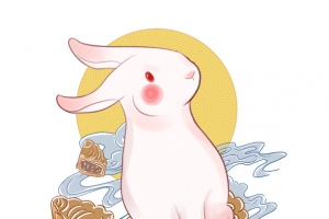 中秋节日玉兔元素