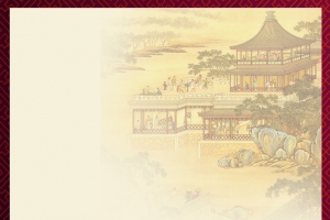 中国风米色古建筑背景素材