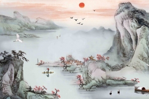 水墨山水风景画