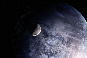 行星 卫星 太空 星星 黑色 4k壁纸 3840x2160