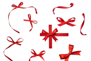 红色节日丝带高清PNG透明漂浮彩带设计素材免费下载