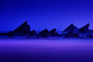 寒冷蓝3440x1440风景壁纸