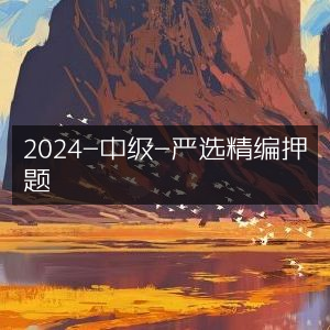 2024中级考试严选精编押题集锦