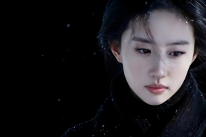 刘亦菲黑色背景3440x1440带鱼屏壁纸