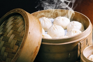食物背景包子全屏海报psd模板banner