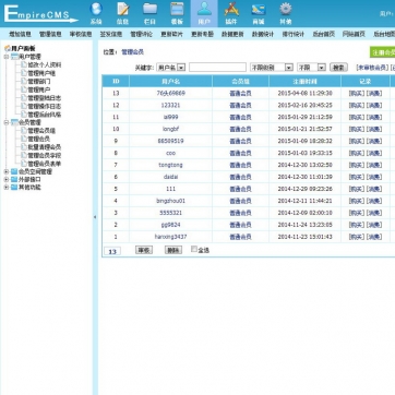 图片作品文章资讯博客 - 自适应HTML5响应式网站模板 - 移动手机帝国CMS后台功能
