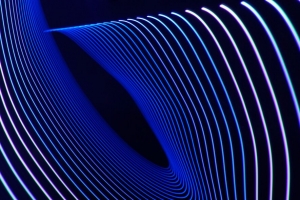 行 霓虹灯 灯光 辉光 蓝色 4k壁纸 3840x2160