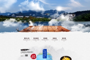 简约土特产食品促销店铺首页背景