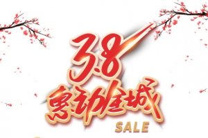 38惠动全城艺术字礼盒装饰元素图
