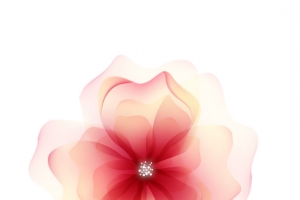 渐变红色花朵素材