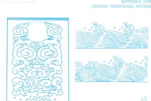 矢量古典海水纹素材