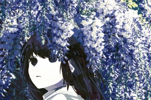 女孩 花 花园 动漫 4k壁纸 3840x2160