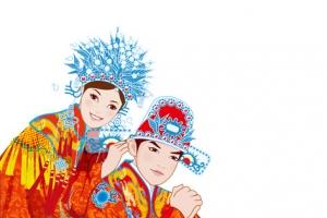 中国传统新郎新娘