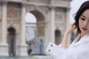 杨幂白色衣服清新3440x1440超高清壁纸