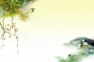 中国风山水画背景素材